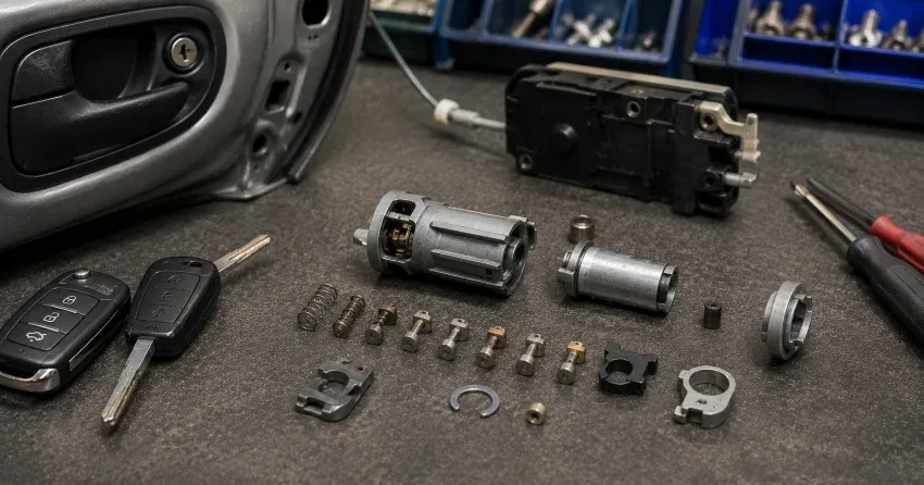 technician testing a car key fob during Car Lock Repair Upper Beechwood, Waterloo