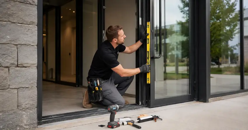 commercial glass door frame installation Upper Beechwood, Waterloo