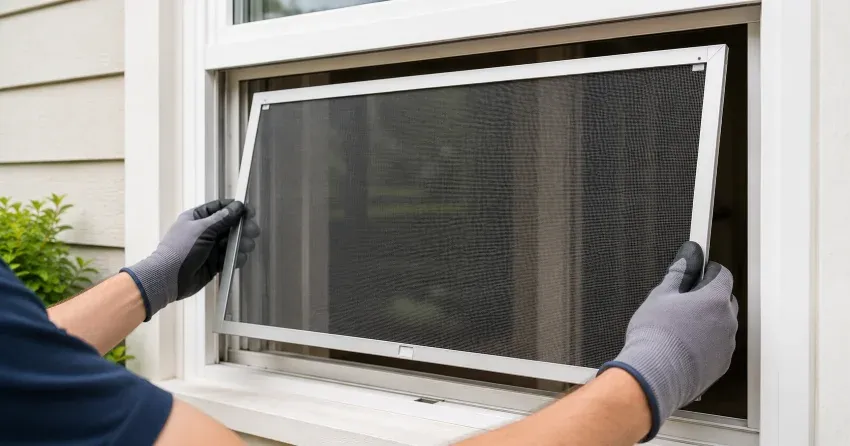 technician repairing a window sash and balance system in Upper Beechwood, Waterloo